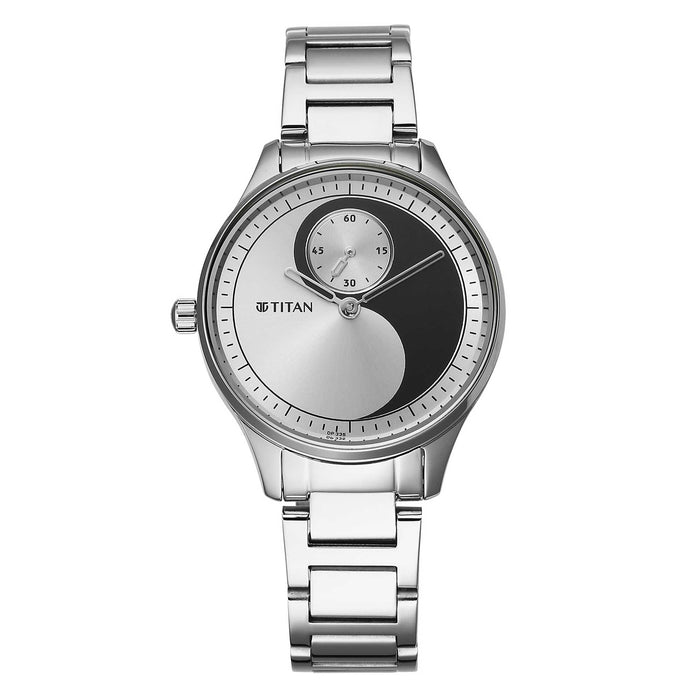 Titan Yin & Yang Black Dial Analog Stainless steel Strap Watch for Women 2670SM12
