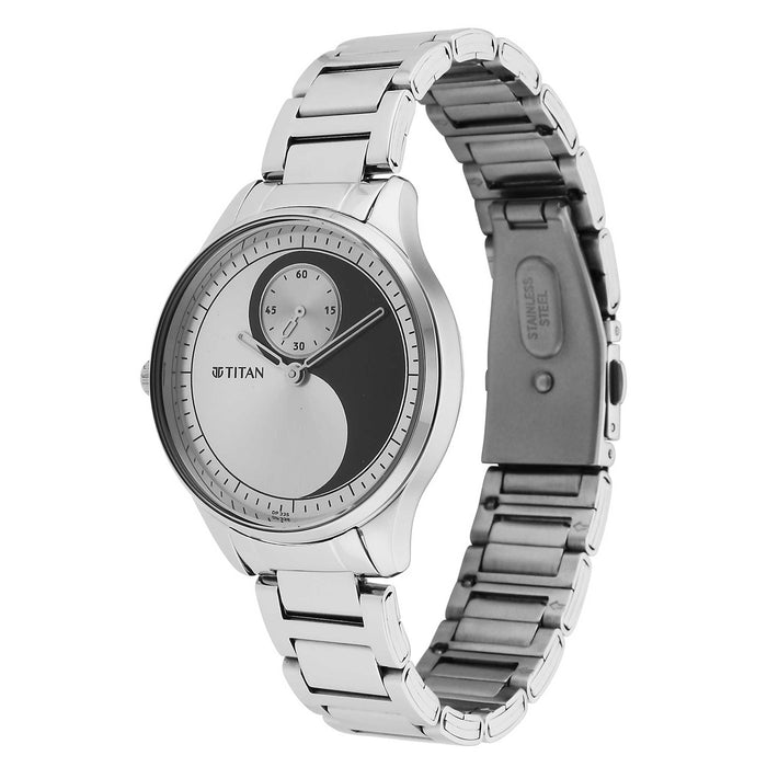 Titan Yin & Yang Black Dial Analog Stainless steel Strap Watch for Women 2670SM12
