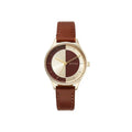 Titan Yin & Yang Red Dial Analog Leather Strap Watch for Women 2649WL05