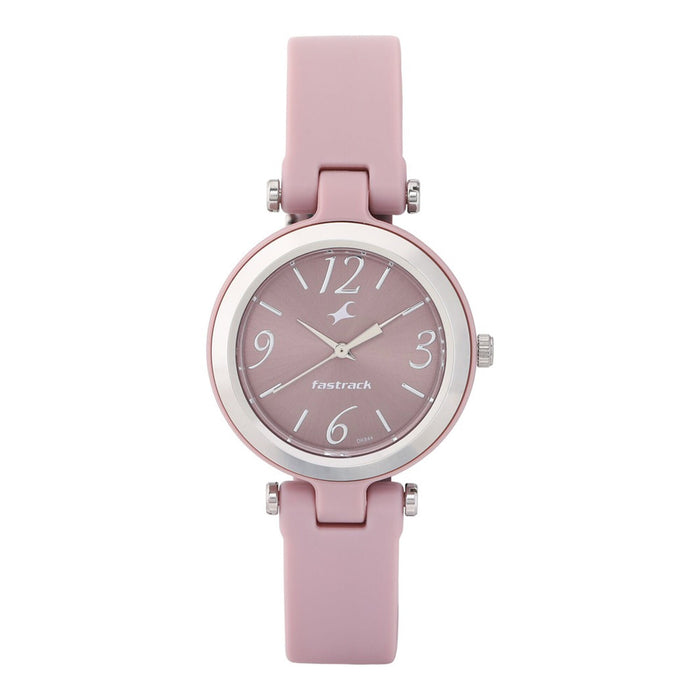 Trendies Pink Dial Silicone Strap Watch