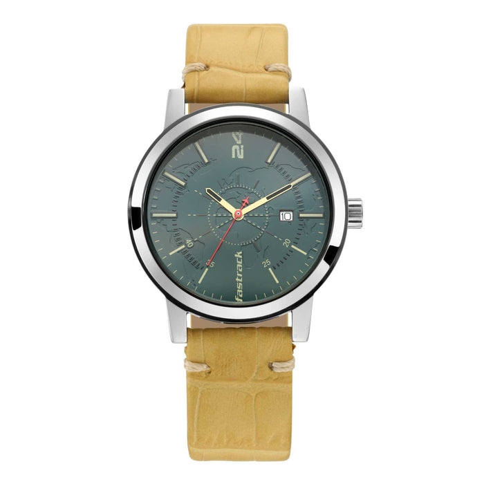 Tripster Dark Green Dial Leather Strap Watch