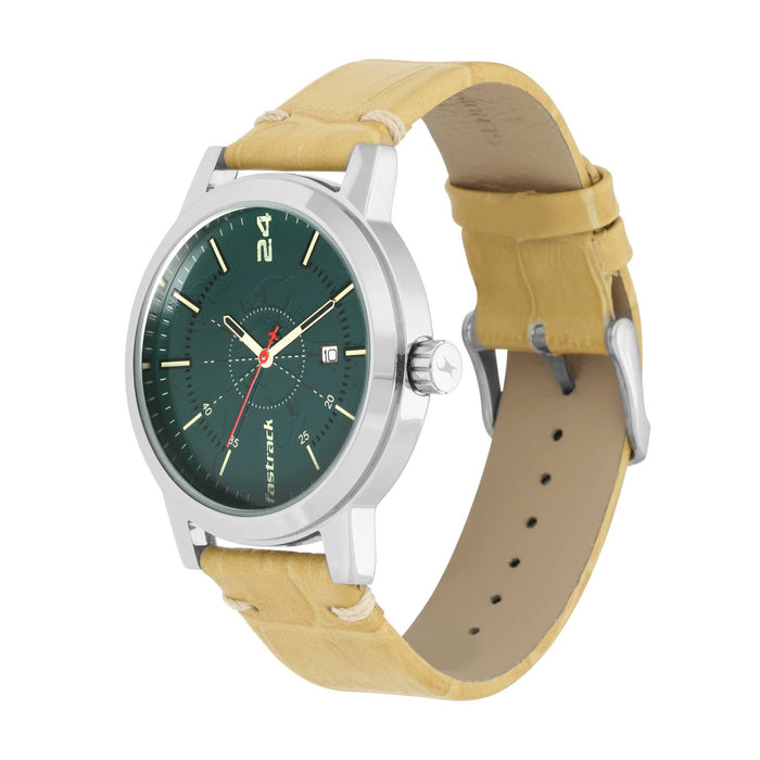 Tripster Dark Green Dial Leather Strap Watch