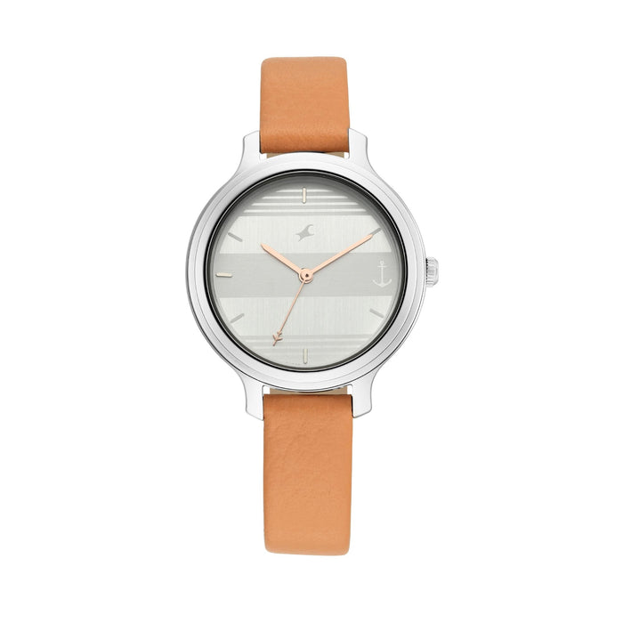 Tripster White and Grey Dial Leather Strap Watch