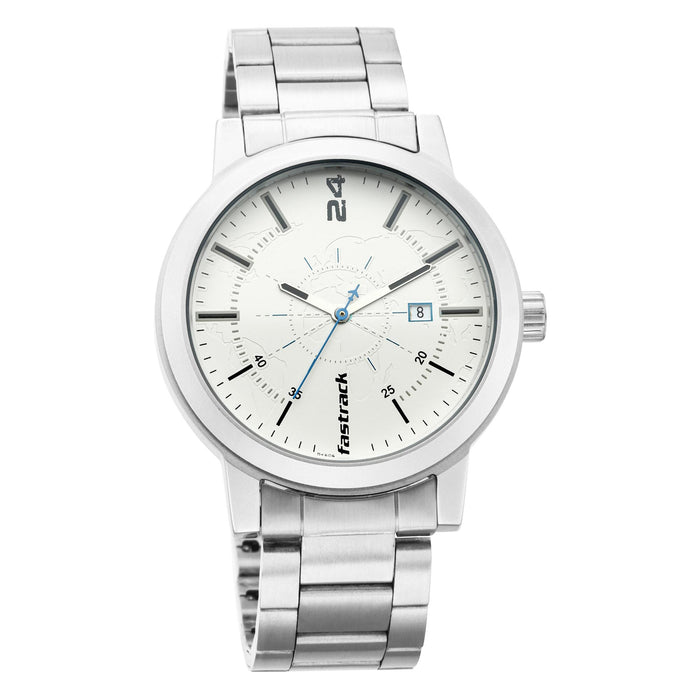 Tripster White Dial Stainless Steel Strap Watch