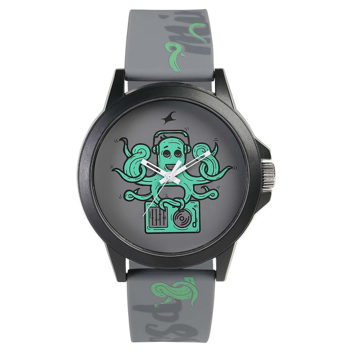 Wicked Lines Grey Dial Grey Silicone Strap Watch 38024PP41