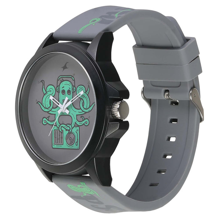 Wicked Lines Grey Dial Grey Silicone Strap Watch 38024PP41