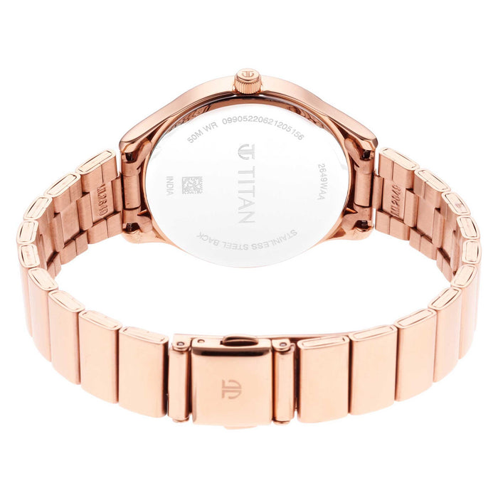 Workwear Silver Dial Rose Gold Stainless Steel Strap Watch 2649WM01