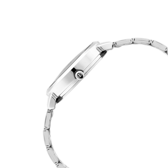 Workwear Watch with Silver Dial Metal Strap