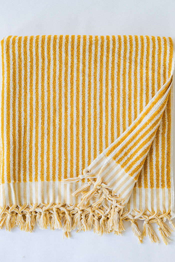 Yellow Striped Cloud Towel